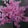 Decorative Flowers 5FT Tall/1.5M Artificial Cherry Blossom Trees Handmade Light Pink Tree Indoor Outdoor Home Office Party Wedding