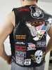 Coletes masculinos masculinos de couro genuíno preto W 42 Patches Us Flag Eagle Biker Vests S-3xl 230817