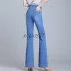 Kadınlar Kot yaz kot pantolon 2023 yeni elastik parlama kot bayanlar yüksek bel denim pantolon vintage ince pantolon jean femme vaqueros mujer j230818