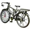 壁の時計ヴィンテージ目覚まし時計装飾自転車の形状便利な小さな昔ながらの腹筋机レトロラジオ