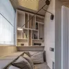 ウォールランプノルディックロングアームLEDブラックライトベッドサイドリビングルームの装飾装飾室のためのベッドルーム