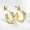 Boucles d'oreilles design Mode clous en acier au titane Tournevis Oreille Cufflove boucles d'oreilles pour hommes et femmes or bijoux en argent pour cadeau de couple amoureux