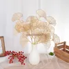 Couronnes De Fleurs Décoratives Plantes Dorées Artificielles Fleurs Feuille De Palmier Ginkgo Feuille D'eucalyptus Faux Fleurs Décorations De Mariage Home Room Table Decor HKD230818