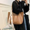 Totes Brown Black Women Bag wiosna nowa moda na ramię bolsa feminina luksusowa designerska torebka HKD230818