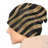 Berets tijger faux bont textuur zwarte abalone en gouden motorkap hoed breien hoeden universitaire volwassen dieren winter skullies muts caps