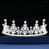 Haarspangen, schöne elegante Mitation-Perlen-Strass-Inlay-Krone, Tiara, Hochzeit, Brautkamm, Kronen für Abschlussball, Party, Abend