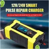 Car Charger Motorcycle Suv Pse Repair Battery Intelligent 12V 10A Charge Tool Lcd Display Gel Wet Lead Acid Drop Delivery Mobiles Mo Dhsy4