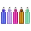 Storage Bottles 5pcs Glass Essential Oil Roller With Balls Perfumes Lip Balms Roll On 5ml
