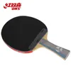Tênis de mesa Raquets 6002 raquete profissional com furacão 8 e maçaneta de borracha de arco de estanho FL Shake Hold Hold Ping Pong Bat Case L230816