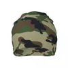 BERETS 2023 VARM HAT FÖR KVINNA KAMOUFLAGE Mönster Stackande stickad Bonnet Cap Men Hip Hop Beanies