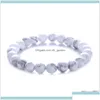 Fili di perline da 8 mm per perle di pietra naturale bracciale cristallo ametista turchese bracciali per gli occhi di tigre per donne uomini di moda gioielli Will e dhlwr