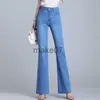 Kadınlar Kot yaz kot pantolon 2023 yeni elastik parlama kot bayanlar yüksek bel denim pantolon vintage ince pantolon jean femme vaqueros mujer j230818