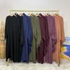 Vêtements ethniques Luxury Abaya pour femmes simples en dentelle à fermeture éclair arabe cardigan turque long