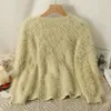 Womens Knits Tees ITOOLIN Women Elegant Pearl Button Cardigan Sweater VNeck Slim Knitted Coat Chic For 230818