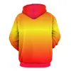 Dames hoodies zomer zonsondergang casual abstracte kunst print elegante losse hoodie lange mouw straatmode oversized sweatshirts met capuchon