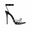 Отсуть туфли в верхней части итальянских дизайнеров летняя вечеринка Женщины хрустальные заглядки на лодыжка Элегантная роскошная сандалии модные высокие каблуки 230817