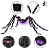 Inne imprezy imprezowe 127 cm Halloween Spider Electric świecące pająk horror pająk nawiedzony dom na zewnątrz gigantyczny dekoracje Halloween dekoracja 230817