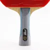 Tênis de mesa Raquets 6002 raquete profissional com furacão 8 e maçaneta de borracha de arco de estanho FL Shake Hold Hold Ping Pong Bat Case L230816