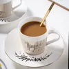 Mugs Mirror Reflection Coffee Cup Plate Luxury Afternoon Tea Set Ceramic Running HorsedeerHummingBird Mug WY80114 230817