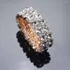 Strand 2023 Champagne de mode clair Crystal en verre carré à double rangée Bracelets élastiques faits à la main