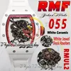 RMF 055 Mens Watch Rmul2 Механический ручной керамический керамический корпус скелет