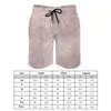 Men's Shorts Pink Rose Metallic Print Board Silver Brush Sparkly Sports Short Pants Quick Dry Retro Large Size Swimming Trunks