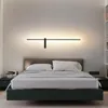 Lampada a parete moderna Striscia a led Striscia da letto per camera da letto per la casa dell'illuminazione interno decorazione corridoio nero oro