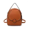 Duffel Bags Mini Soft Touch Multi-Function Small Backpack Fashion Women Leather