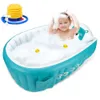 Bathing Tubs Seats Inflatable Baby Bathtub Chair Cute Bear Infant Bathing Seat Tubs Non Slip Swimming Pool Portable Foldable Shower Basin R230818