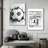 アブストラクトモダンなシンプルなフットボールキャンバスペインティングウォールアートキックポスターとプリントの子供たちのための写真の写真部屋の家の装飾なしフレームWo6