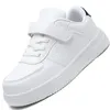 Athlétique En Plein Air Plate-Forme PU En Cuir Respirant Enfants Baskets Casual Enfants Bébé Chaussures Noir Blanc Tout-petit Filles Garçons Courir Sport 230818