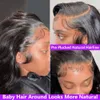 13x4 Body Wave Spets Front Wig 360 Spets Frontal Wig Brazilian Remy HD Transparent 13x6 Spetsspetsar för kvinnors mänskliga hår 220%densitet