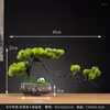 Dekorative Blumen Chinesische Stil Simulation einladende und grüne Pflanzendekorationen Raum für Veranda Tee Keramik Vasen