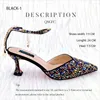 Chaussures habillées QSGFC Italien Design Luxury Chaussures et sacs de sac pour femmes Luxury Set Full Diamond Decoration Metal Fermeure Chaussures For Party 230817