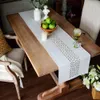 Table Runner Grey Hollow Table Runner Rectangle Double Solid Fabric Farmhouse Flat Perforation Home Table Runners per pranzo 13 x72in 230818