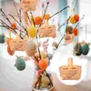 Speicherflaschen gewebter Korbholzholzschip tragbare Körbe Ornamente Home Mini Dekorationen kompakt