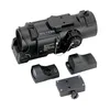 Tactical 4x Magnifier DR Dual Roll SCOPE RIFLE JAKT 1X-4X Red Belysinerad Mil-Dot Optics med Micro Red Dot Reflex Sight Fit 20mm Weaver Picatinny Rail