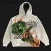 Erkek Hoodies Sweatshirtler Gevşek Film Retro Street Giyim Süper Dalian Hoodie Desen Günlük Erkekler Yeni Y2K Gotik Punk Yuvarlak Boyun Külot Harajuku