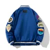 Herenjassen Winter Varsity Jacket Heren Dames Brief Badge Amerikaans honkbal Street Fashion Hip Hop Jas Jeugd Paarkleding Blauw Rood 230817