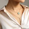 Anhänger Halsketten Mode Butterfly Geometrische Halskette Damen Persönlichkeit Temperament Kaltes Wind Einfacher mehrschichtiger Verschleiß Mädchen Schlüsselbeutel