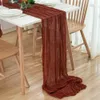 Table Runner 5 Pieces Cotton Gauze Table Runner Cheesecloth Dinning Table Cover Mat Tablecloth for Wedding Party Christmas Decoration 230817