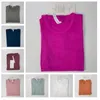 LU-88 YOGA T-shirt Knitting 1.0 Sports Kort ärm Snabb torrbesättning Hals Snabbt Gym T-shirt Tights Jogging Fitness Clothes