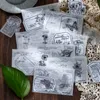 Andra dekorativa klistermärken 8packslot Garden Observation Diary Series Retro Paper Masking Washi Sticker 230818