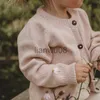 Pullover Kids Sweaters 2022 Nya vinter Shirley -märken Girks Söt stickad Cardigan Baby Toddler Cotton Outwear Tops Outwear Costume For Child X0818