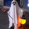 Occasioni speciali per bambini carini Halloween horror mantello anime anime no face cosplay costumi fantasma nappe bianche costume unisex set completo 230818