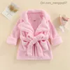 Serviettes Robes 0-6Y bébé pyjama en peluche pour garçons et filles en automne et en hiver ceinture à manches longues pour pyjama pour enfants de salle de bain Z230819