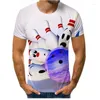 Men's T Shirts 2023 T-shirt Fashion Summer Leisure 3D Printing Bowling Pattern Short Sleeve Shirt Couple