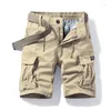 Shorts masculins 2023 MENS SUMME Coton Armée tactique Tactical Sultage Fasion Kaki Pantalon de tri décontracté multi-poches