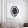 Wall Clocks Muyika Metal Black Clock Special Design Silent Flowing Mechanism Home Office Living Room And Decoration