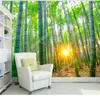 Wallpapers Custom Natural Landscape Wallpaper.Bamboo Forest met zonnige PO voor woonkamer slaapkamer restaurant achtergrond muur behang